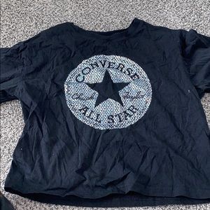 Converse Cropped Black T-Shirt